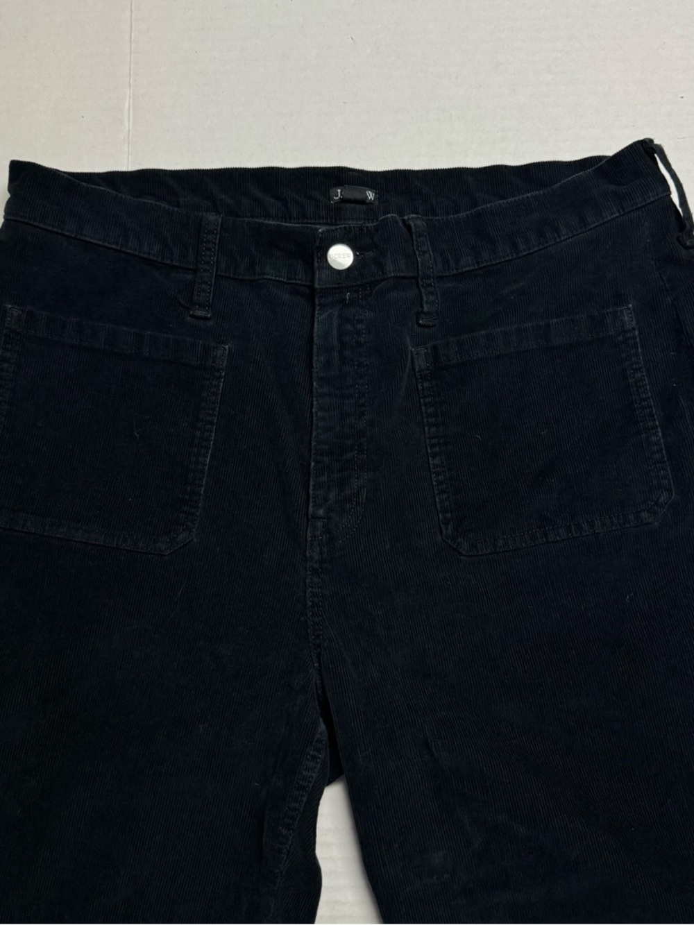 J. Crew Sailor Slim Wide Pant In Stretch Corduroy Black Siz:e 31 - Picture 3 of 5
